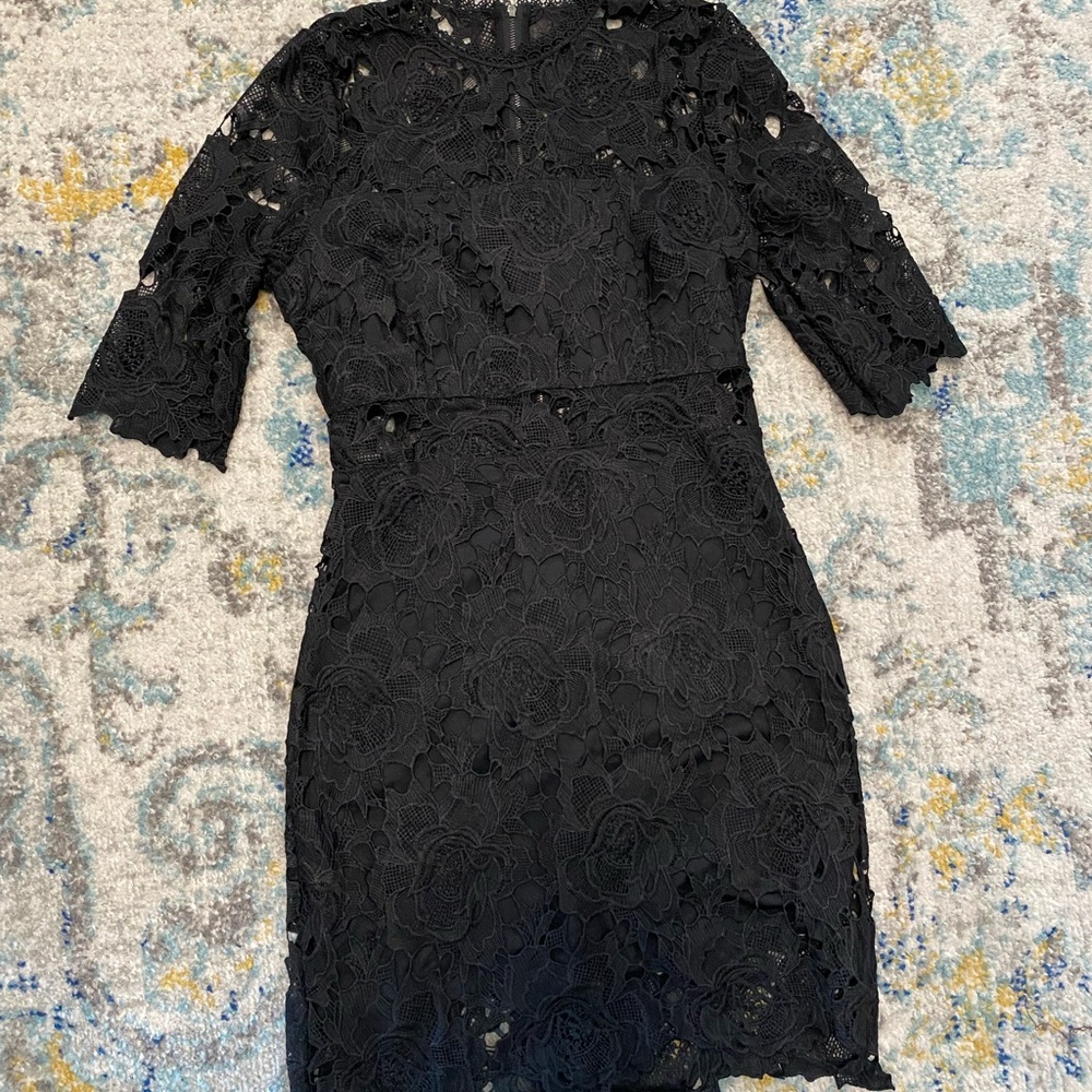Black Lace Dress- Lulu’s